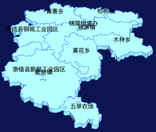 echarts平凉市崇信县geoJson地图3d地图