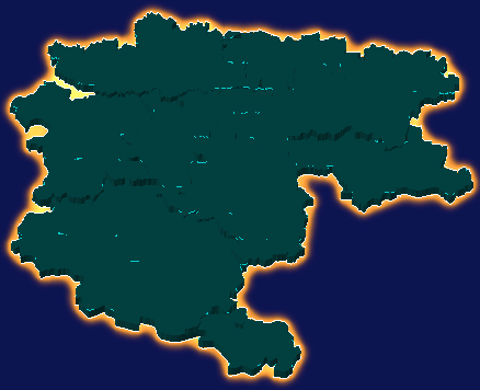 threejs平凉市崇信县geoJson地图3d地图添加金色效果