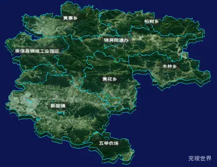 threejs平凉市崇信县geoJson地图3d地图CSS3D标签