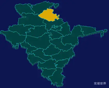 threejs平凉市静宁县geoJson地图3d地图指定区域闪烁