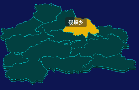 threejs平凉市华亭市geoJson地图3d地图鼠标移入显示标签并高亮