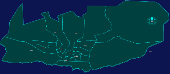 threejs酒泉市金塔县geoJson地图3d地图添加旋转棱锥