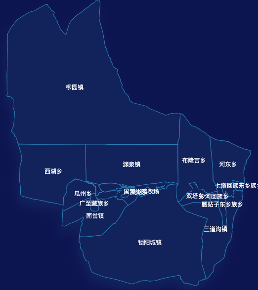 echarts酒泉市瓜州县geoJson地图地图下钻展示