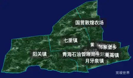 threejs酒泉市敦煌市geoJson地图3d地图css2d标签