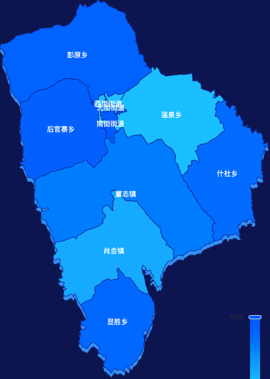 echarts庆阳市西峰区geoJson地图 visualMap控制地图颜色