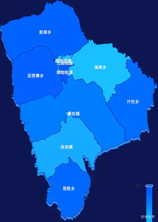echarts庆阳市西峰区geoJson地图 visualMap控制地图颜色
