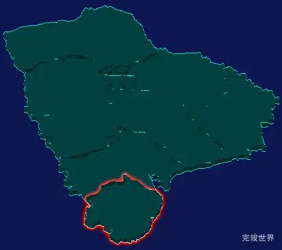 threejs庆阳市西峰区geoJson地图3d地图红色描边闪烁警报