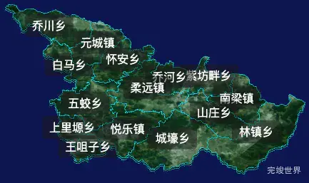 threejs庆阳市华池县geoJson地图3d地图