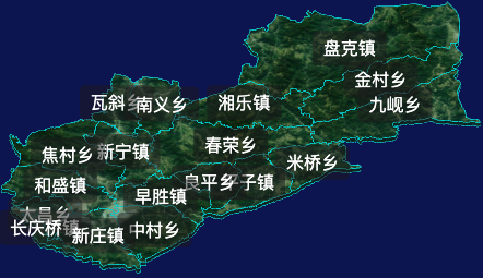 threejs庆阳市宁县geoJson地图3d地图