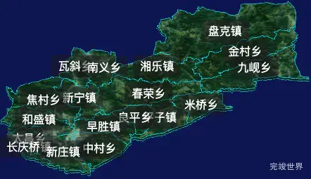 threejs庆阳市宁县geoJson地图3d地图