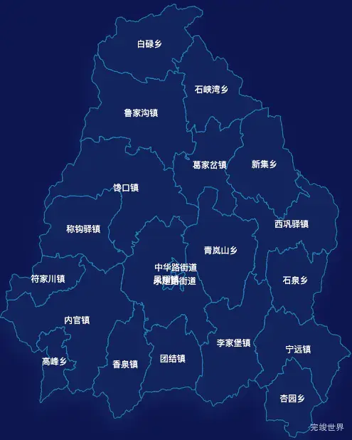 echarts定西市安定区geoJson地图地图下钻展示