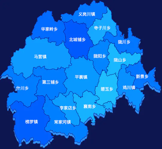 echarts定西市通渭县geoJson地图 visualMap控制地图颜色