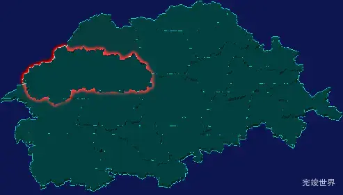 threejs定西市通渭县geoJson地图3d地图红色描边闪烁警报