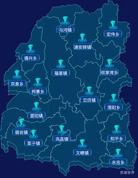 echarts定西市陇西县geoJson地图点击跳转到指定页面