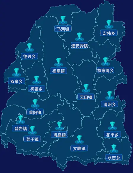 echarts定西市陇西县geoJson地图点击跳转到指定页面