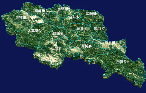 echarts定西市漳县geoJson地图3d地图自定义贴图-绿色地面