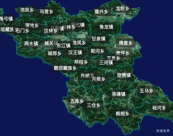 threejs陇南市武都区geoJson地图3d地图css2d标签