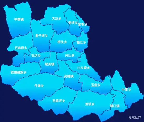 echarts陇南市文县geoJson地图局部颜色渐变