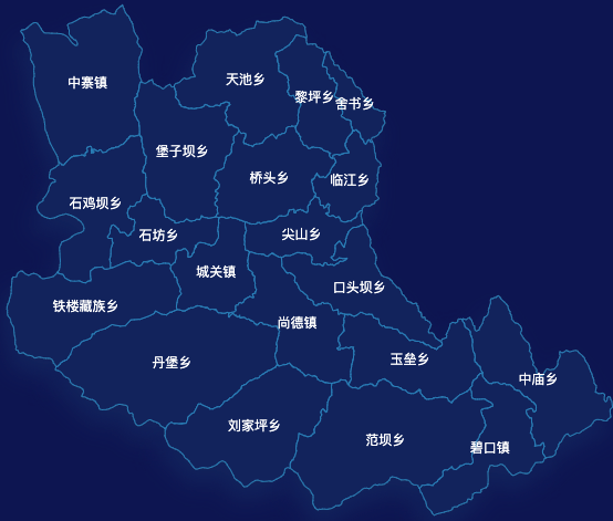 echarts陇南市文县geoJson地图地图下钻展示