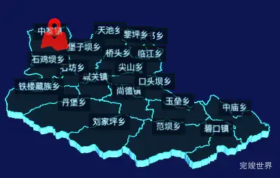 echarts陇南市文县geoJson地图3d地图自定义图标