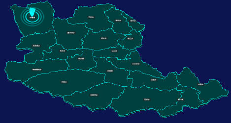 threejs陇南市文县geoJson地图3d地图添加旋转棱锥
