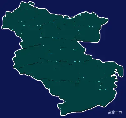 threejs陇南市康县geoJson地图3d地图添加描边效果