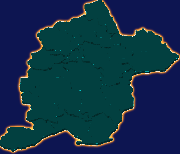 threejs陇南市西和县geoJson地图3d地图添加金色效果