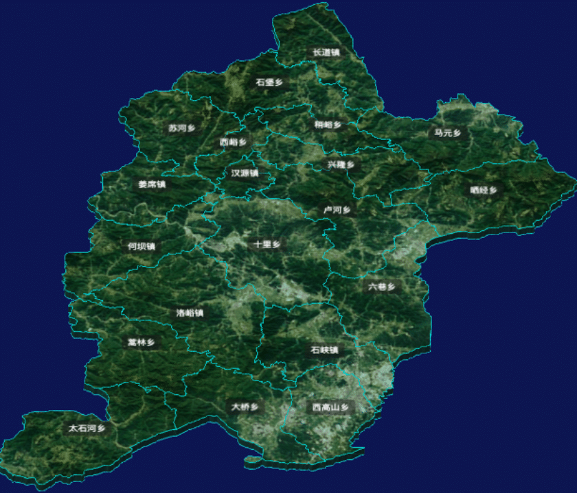 threejs陇南市西和县geoJson地图3d地图自定义贴图加CSS3D标签