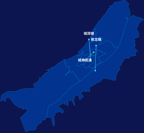 echarts临夏回族自治州临夏市geoJson地图自定义引导线