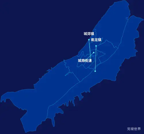 echarts临夏回族自治州临夏市geoJson地图自定义引导线