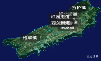 threejs临夏回族自治州临夏市geoJson地图3d地图自定义贴图加CSS3D标签