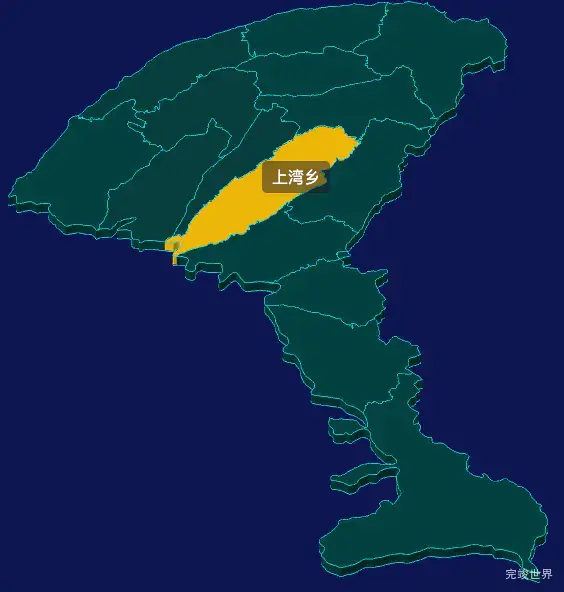 threejs临夏回族自治州康乐县geoJson地图3d地图鼠标移入显示标签并高亮