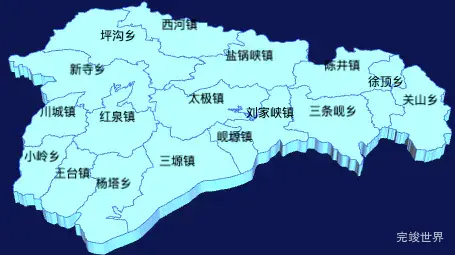 echarts临夏回族自治州永靖县geoJson地图3d地图