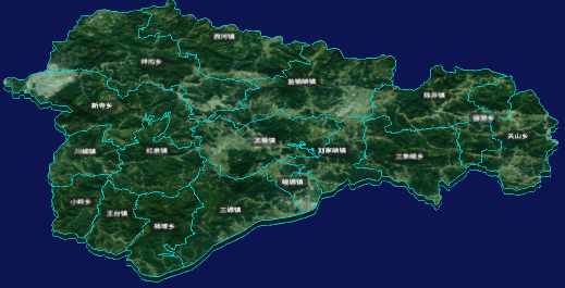 threejs临夏回族自治州永靖县geoJson地图3d地图自定义贴图加CSS3D标签
