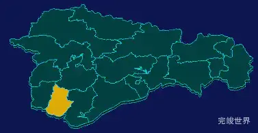 threejs临夏回族自治州永靖县geoJson地图3d地图指定区域闪烁