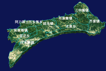 echarts临夏回族自治州广河县geoJson地图3d地图自定义贴图-绿色地面