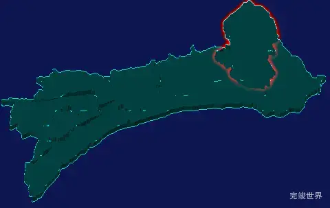 threejs临夏回族自治州广河县geoJson地图3d地图红色描边闪烁警报