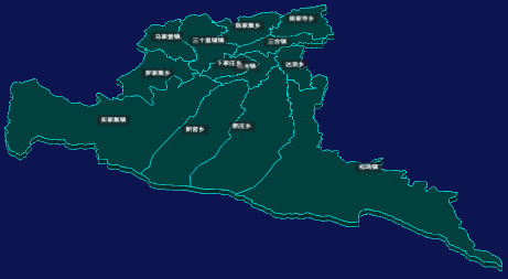 threejs临夏回族自治州和政县geoJson地图3d地图CSS3D标签