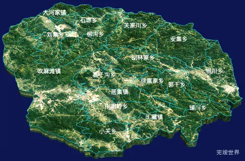 echarts临夏回族自治州积石山保安族东乡族撒拉族自治县geoJson地图3d地图自定义贴图-绿色地面