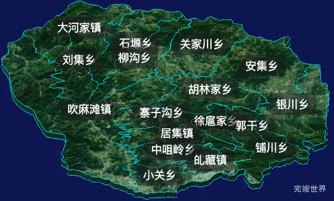 threejs临夏回族自治州积石山保安族东乡族撒拉族自治县geoJson地图3d地图自定义贴图加CSS2D标签