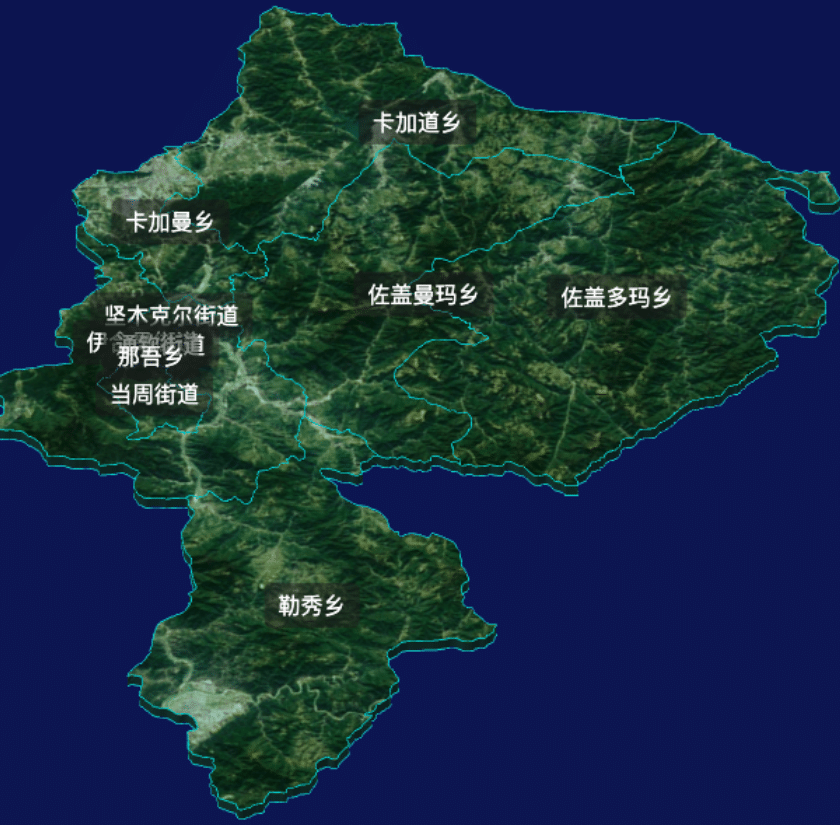 threejs甘南藏族自治州合作市geoJson地图3d地图