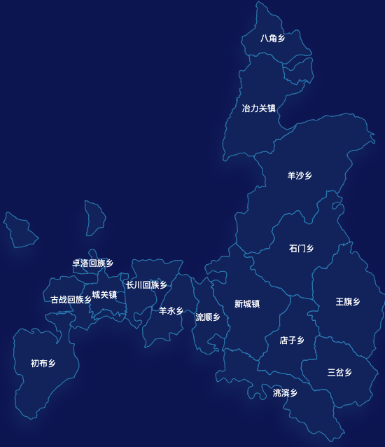 echarts甘南藏族自治州临潭县geoJson地图地图下钻展示