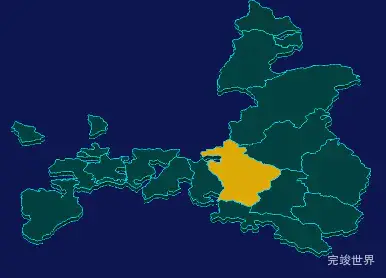 threejs甘南藏族自治州临潭县geoJson地图3d地图指定区域闪烁