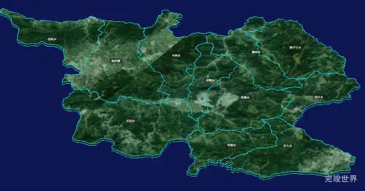 threejs甘南藏族自治州迭部县geoJson地图3d地图CSS3D标签