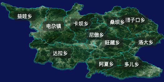 threejs甘南藏族自治州迭部县geoJson地图3d地图自定义贴图加CSS2D标签