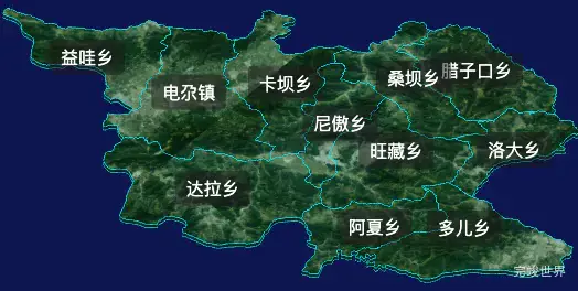 threejs甘南藏族自治州迭部县geoJson地图3d地图自定义贴图加CSS2D标签