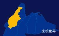 echarts乌鲁木齐市乌鲁木齐县geoJson地图指定区域高亮效果