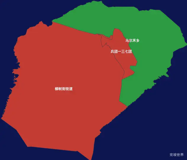 echarts克拉玛依市乌尔禾区geoJson地图定义颜色
