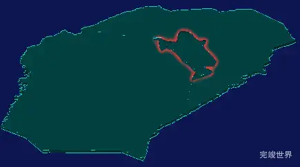 threejs克拉玛依市乌尔禾区geoJson地图3d地图红色描边闪烁警报