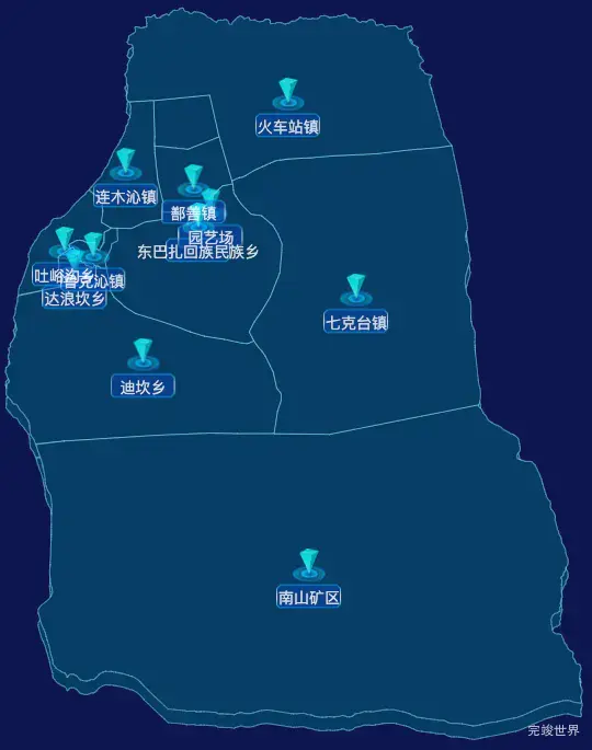 echarts吐鲁番市鄯善县geoJson地图点击跳转到指定页面